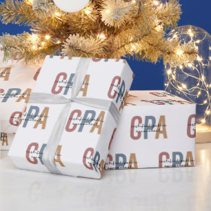 Retro CPA Certified Public Accountant Wrapping Paper
