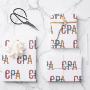 Retro CPA Certified Public Accountant Wrapping Paper Sheet