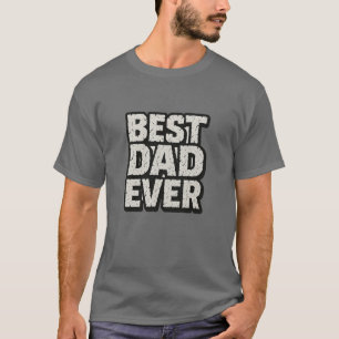 Retro Crackle "Best Dad Ever" Father's Day Gift T-Shirt