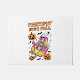 Retro Creepin into Fall Halloween Doormat