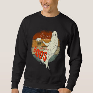 Retro Creepy Halloween Ghost Tee Im Just Here For
