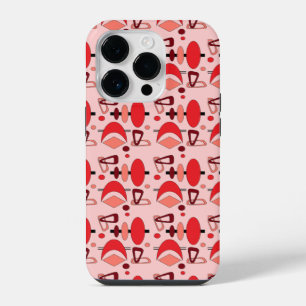 Retro Crescent Totem Shapes iPhone 14 Pro Case