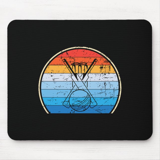 Retro Cricket  Mouse Pad (Front)