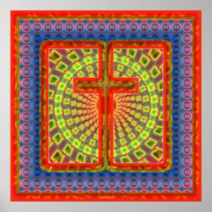 RETRO CROSS POSTER PRINT