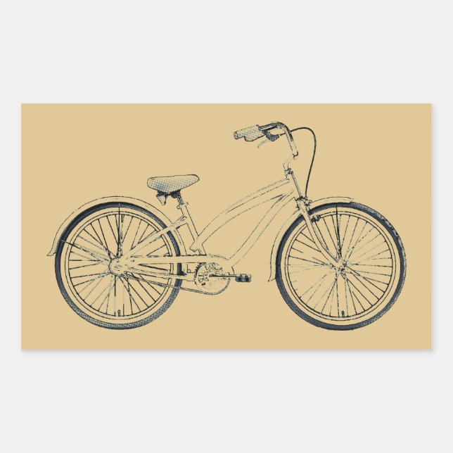 retro cruiser bike sticker (Front)