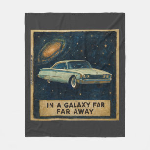 Retro Cruiser in Deep Space  Fleece Blanket