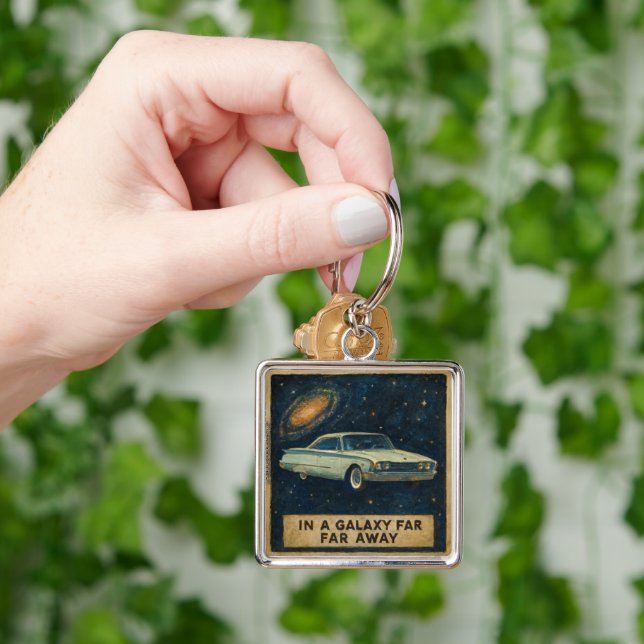 Retro Cruiser in Deep Space  Keychain (Hand)