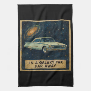 Retro Cruiser in Deep Space Kitchen Towel