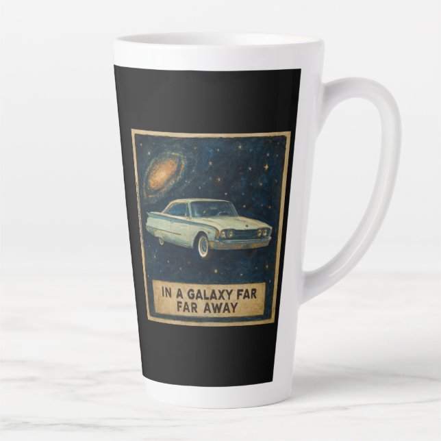 Retro Cruiser in Deep Space  Latte Mug (Right)