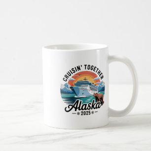 Retro Cruisin Together Alaskaa 2025 Matching Famil Coffee Mug