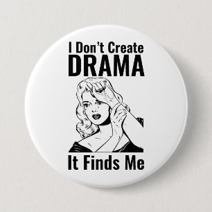 Retro Crying Woman Drama Button