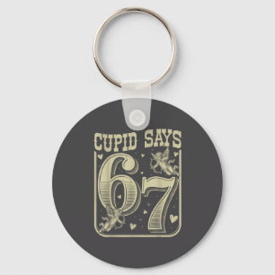 Retro Cud Says 67 Funny 67 Valentine Couple Matchi Keychain