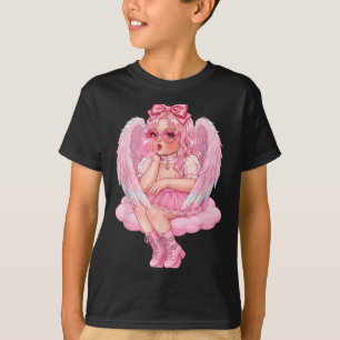 Retro Cud Valentine Day Cute Vintage Cud Blowing B T-Shirt