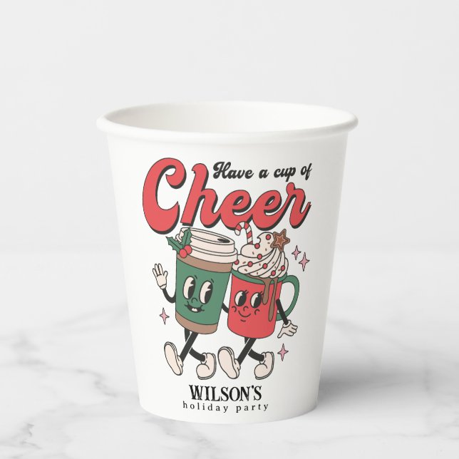 Retro Cup of Cheer Hot Chocolate Holiday (Front)