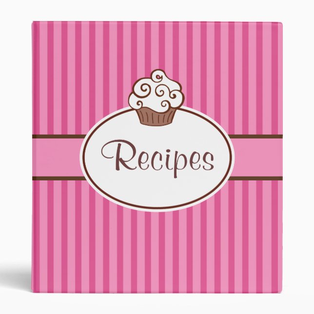 Retro Cupcake Cuisine Recette Cadeau Classeur (Devant)