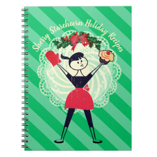 Retro cupcake fille cuisson recettes de livre de c