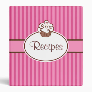 Retro Cupcake Kitchen Recipe Binder Gift