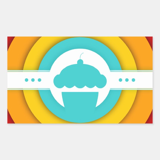 retro cupcake sticker (Front)