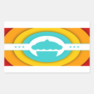 retro cupcake sticker