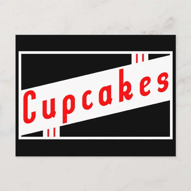 retro cupcakes postcard (Front)