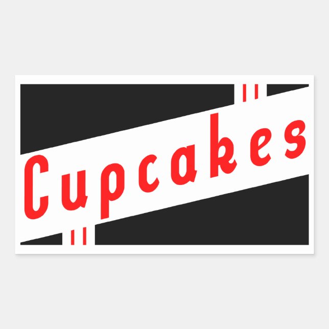 retro cupcakes sticker (Front)