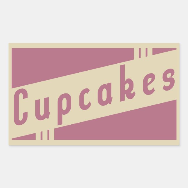 retro cupcakes sticker (Front)