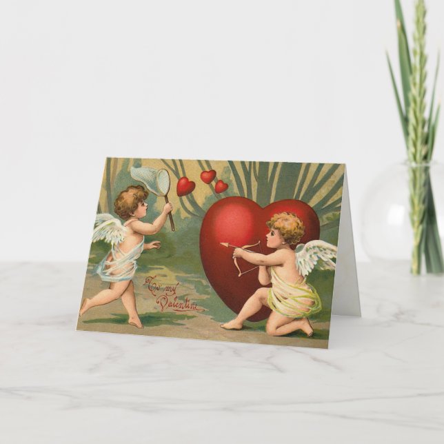 Retro Cupid Valentine's Day Card (Front)