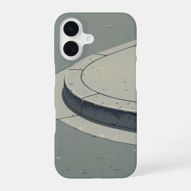 Retro Curb Edge iPhone 16 Case (Back)
