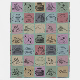 Retro Curling Lover Blanket Vintage Curling Gift