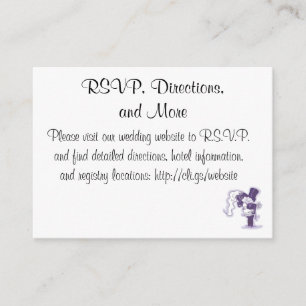 Retro Cursive Wedding Enclosure Card