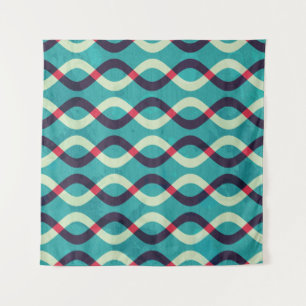 Retro Curves: Grunge Pattern Effect. Tapestry