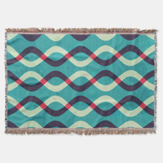 Retro Curves: Grunge Pattern Effect. Throw Blanket