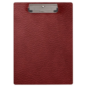 Retro Custom Dark Red Leather Clipboard