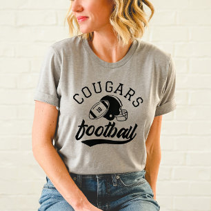 Retro Custom Football Team Mom Grey Tri-Blend Shirt