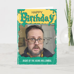 Retro Custom Horror Book Cover Birthday Card