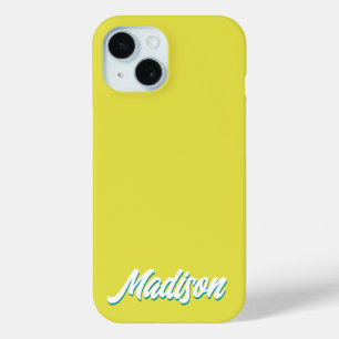 Retro Custom Name Personalized Vintage Groovy Gift iPhone 15 Case