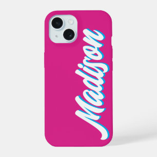 Retro Custom Name Personalized Vintage Groovy Gift iPhone 15 Case