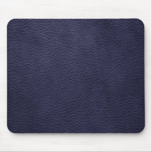 Retro Custom Navy Blue Leather Mouse Pad