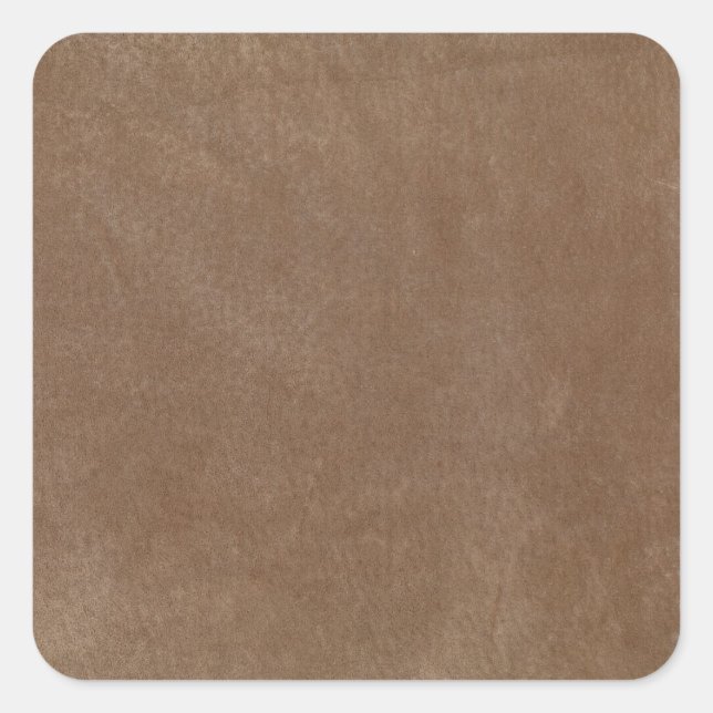 Retro Custom Tan Suede Square Sticker (Front)
