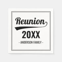 Retro Custom Year Black & White Family Reunion