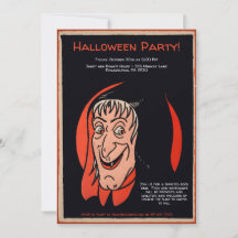 Retro Customizable Witch Invitation