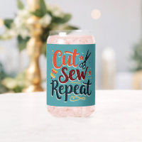 Retro "Cut Sew Repeat" Sewing Lover Design