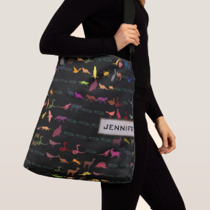 Retro Cute Animals Pattern Crossbody Bag