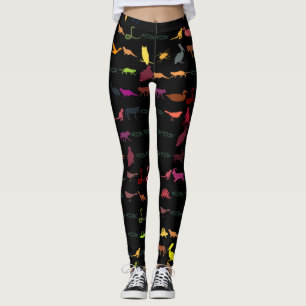 Retro Cute Animals Pattern Leggings