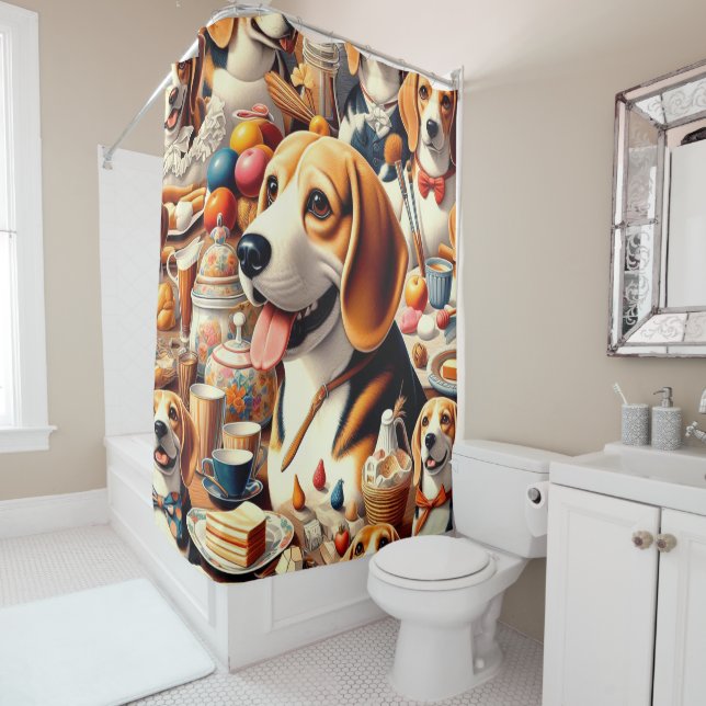 Retro Cute Beagle Illustration (In Situ)