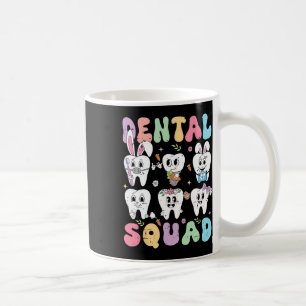Retro Cute Bunny Teeth Funny Dentist Easter Day De Coffee Mug