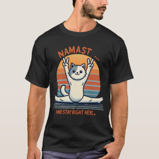 Retro Cute Cat Doing the Splits T-Shirt
