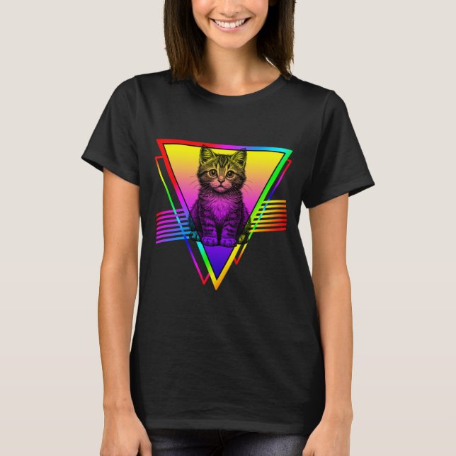 Retro Cute Cat T-Shirt (Front)