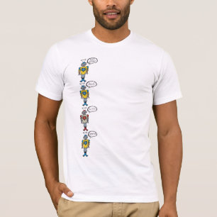 Retro Cute Funny Fun Toy Cartoon Talking Robots T-Shirt