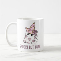 Retro Cute Girly Halloween Ghost Mug